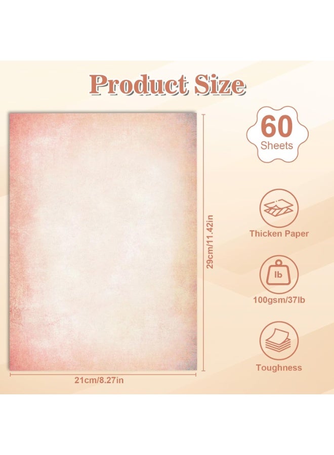 60 Sheets of Vintage Letter Paper, A4 Size Double-Sided Printed Letter Paper, DIN A4 100gsm, Old Vintage Writing Paper, for Writing and Printing DIY Printers (FG04-A) - Image 2